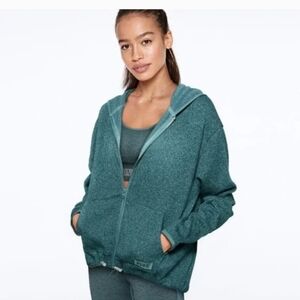 Victoria's Secret teal fleece hoodie Medium